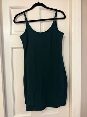Shinestar Dark Teal Slip Dress with Spaghetti Straps